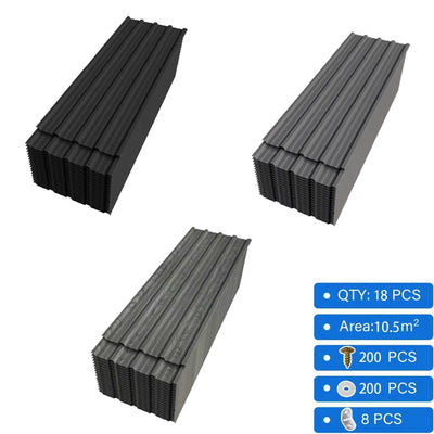 BIRCHTREE 129x45cm Roof Sheets 18X Corrugated Metal Roofing Panels