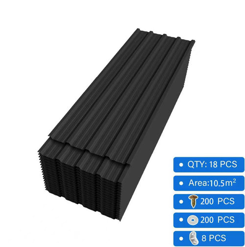 BIRCHTREE 129x45cm Roof Sheets 18X Corrugated Metal Roofing Panels