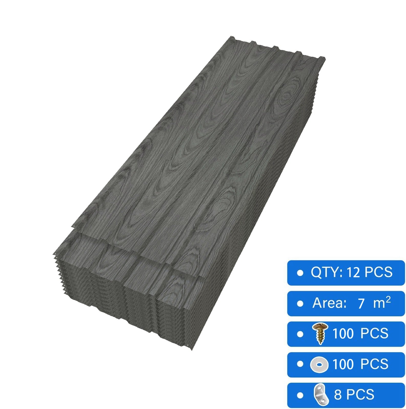 BIRCHTREE 129x45cm Roof Sheets 12X Corrugated Metal Roofing Panels