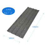 BIRCHTREE 129x45cm Roof Sheets 12X Corrugated Metal Roofing Panels