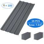 BIRCHTREE 108x45cm Roof Sheets 16X Corrugated Metal Roofing Panels