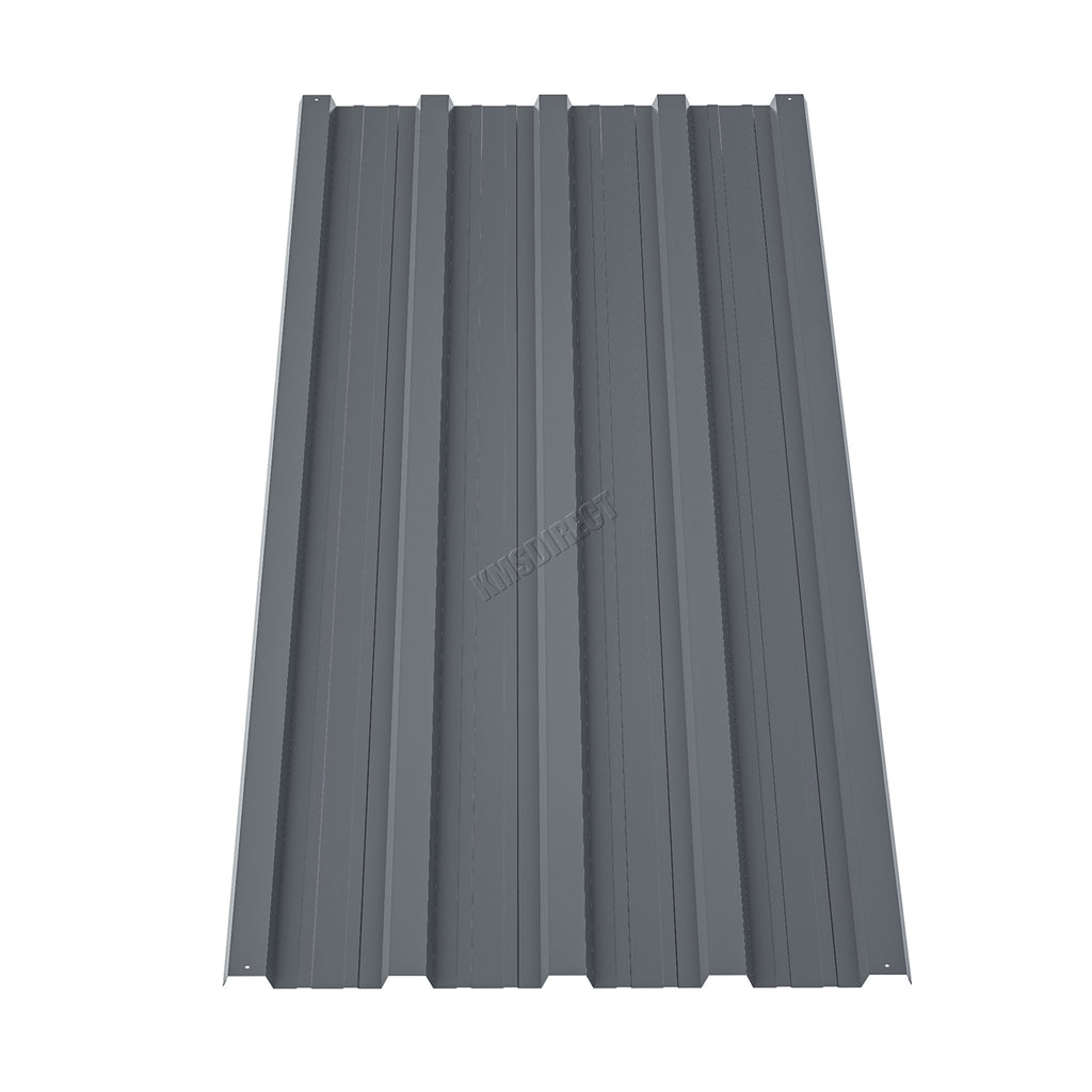 BIRCHTREE 108x45cm Roof Sheets 16X Corrugated Metal Roofing Panels