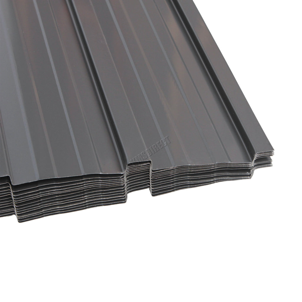 BIRCHTREE 108x45cm Roof Sheets 16X Corrugated Metal Roofing Panels