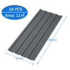 BIRCHTREE 108x45cm Roof Sheets 24X Corrugated Metal Roofing Panels