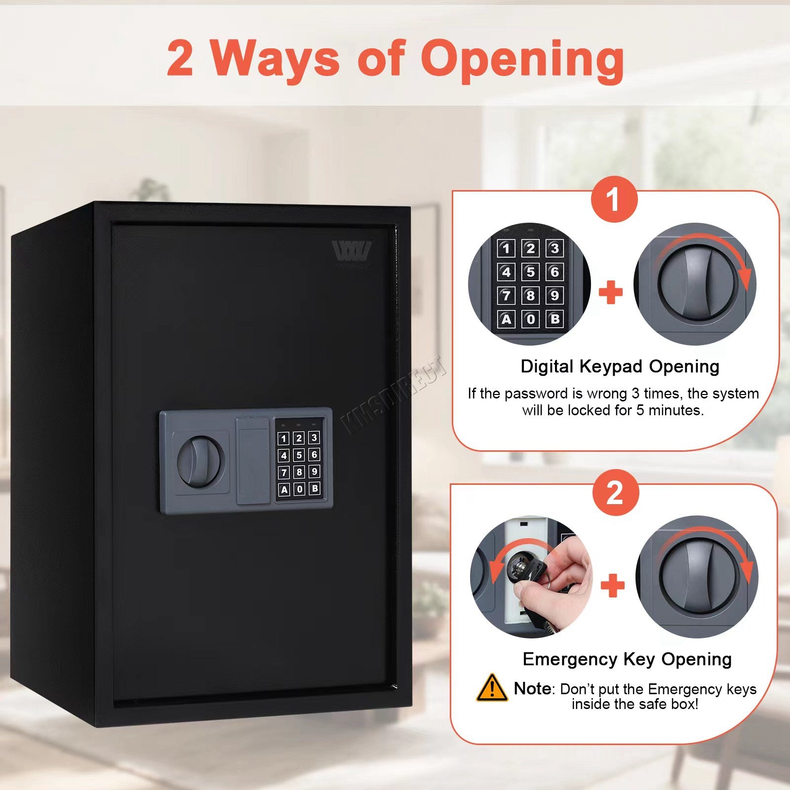 WestWood Home Security Safe Box Steel Electronic Lock