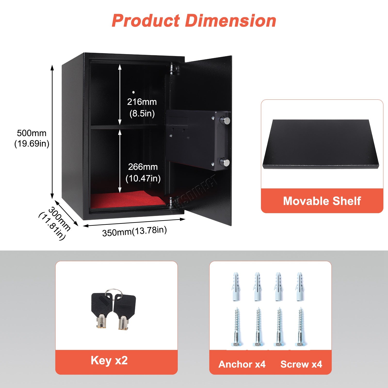 WestWood Home Security Safe Box Steel Electronic Lock