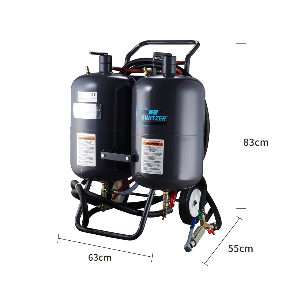 SwitZer 10 Gallon Dual Tank Soda & Abrasive Sand Blaster