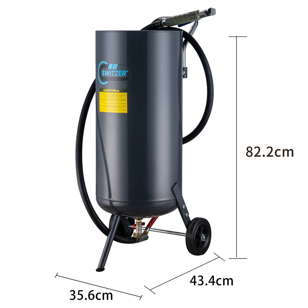 SwitZer 30L Roll-About Pressure Sandblaster Grey