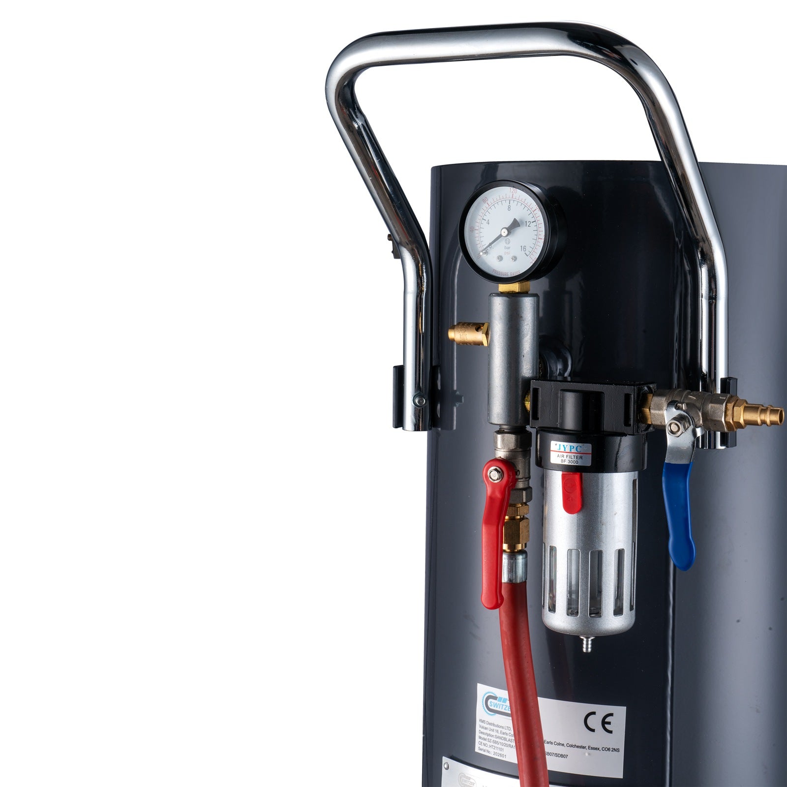 SwitZer 30L Roll-About Pressure Sandblaster Grey