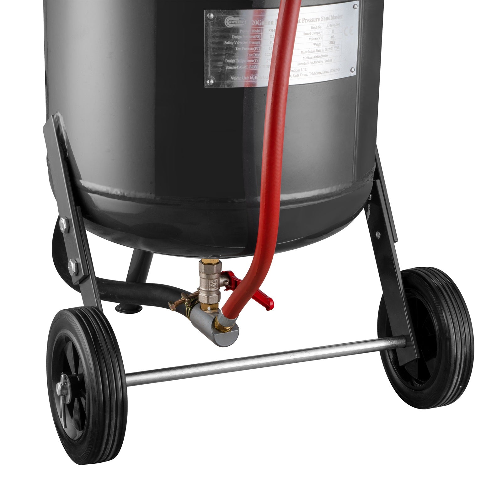 SwitZer 44L Roll-About Pressure Sandblaster Grey