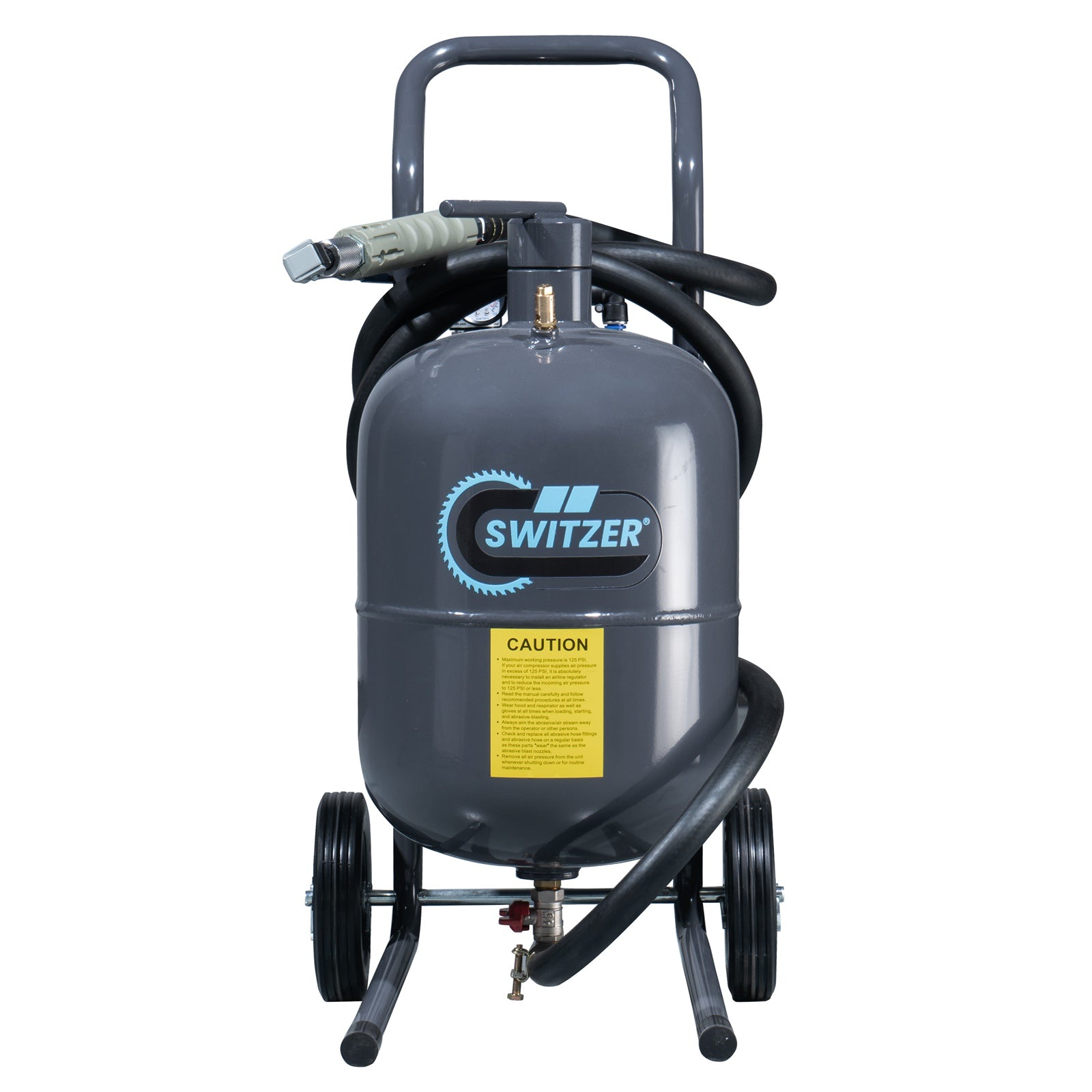SwitZer Portable 5 Gallon Sandblaster Grey