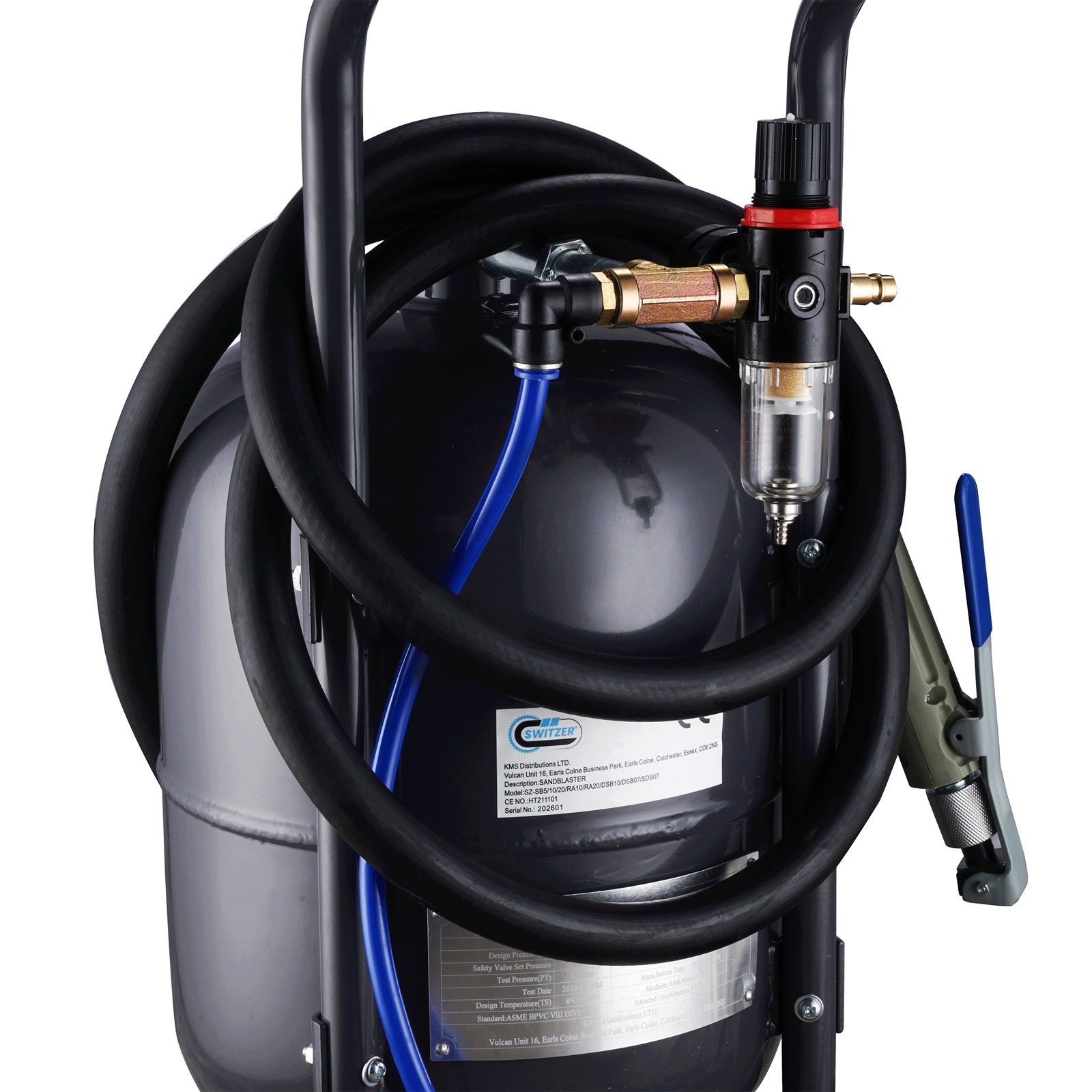 SwitZer Portable 5 Gallon Sandblaster Grey