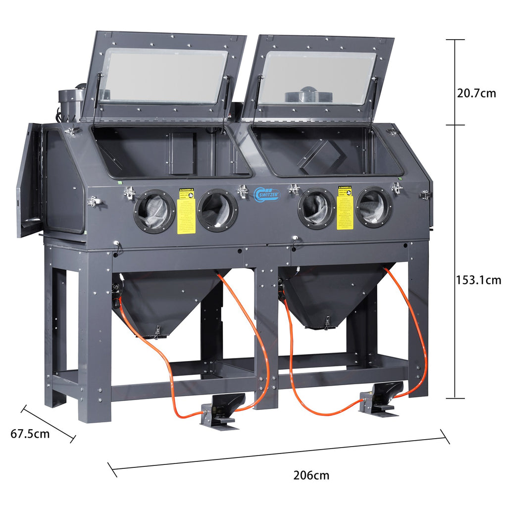 SwitZer 880L Dual Station Sandblasting Cabinet