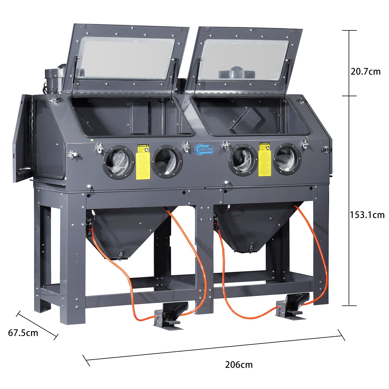 SwitZer 880L Dual Station Sandblasting Cabinet