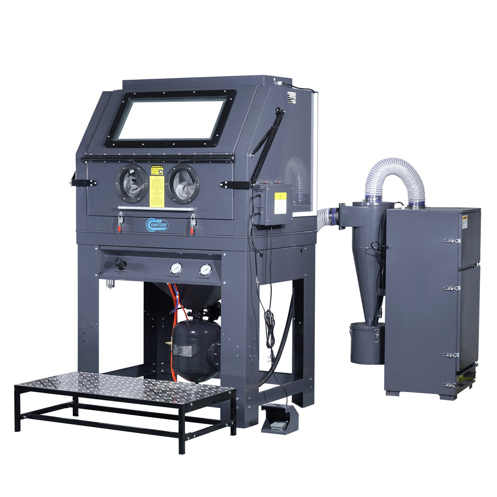 SwitZer 990L High Pressure Sandblaster Cabinet with Cyclone Dust Collector