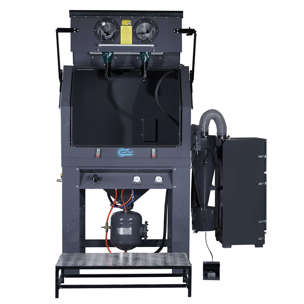 SwitZer 990L High Pressure Sandblaster Cabinet with Cyclone Dust Collector
