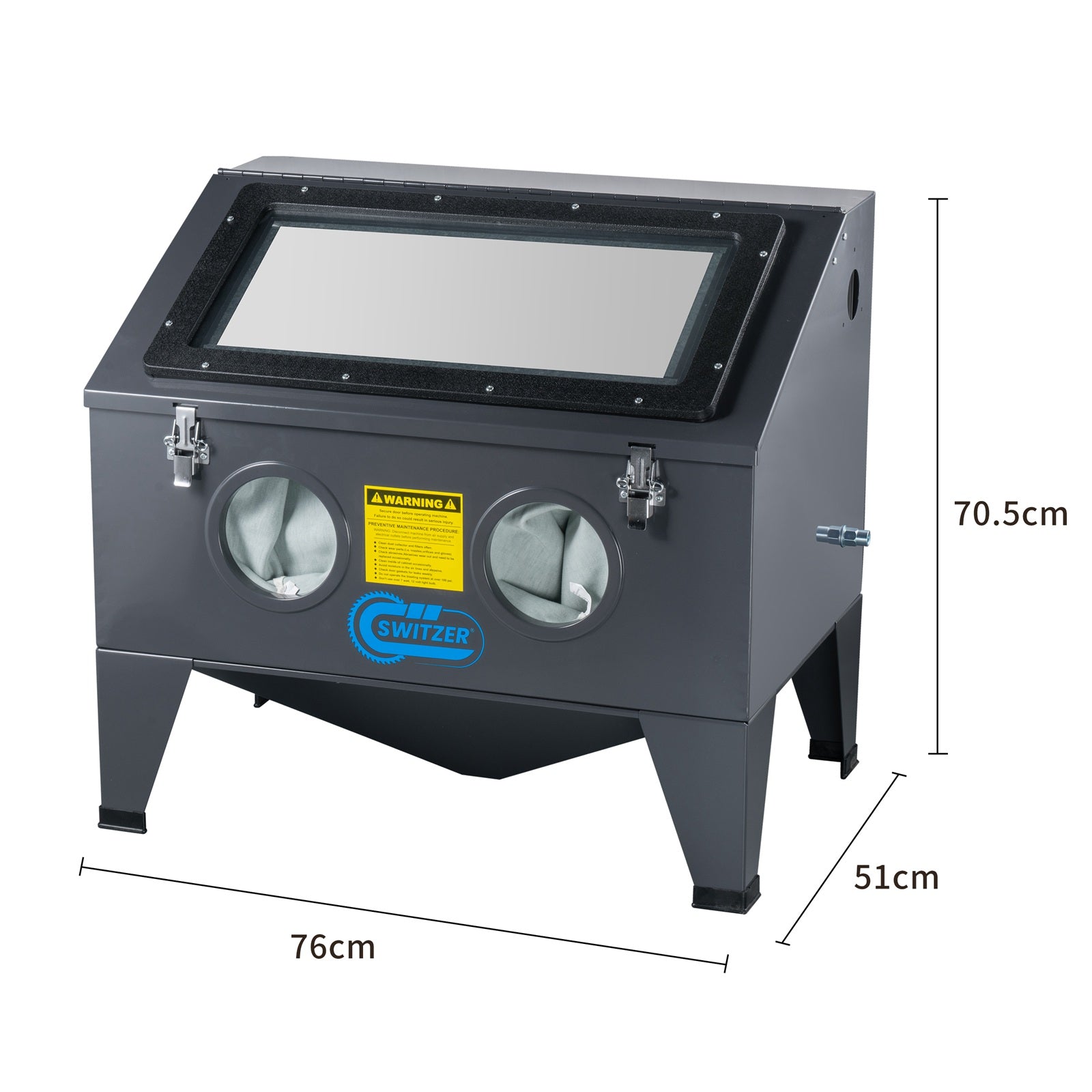 SwitZer 190L Benchtop Blast Cabinet Grey