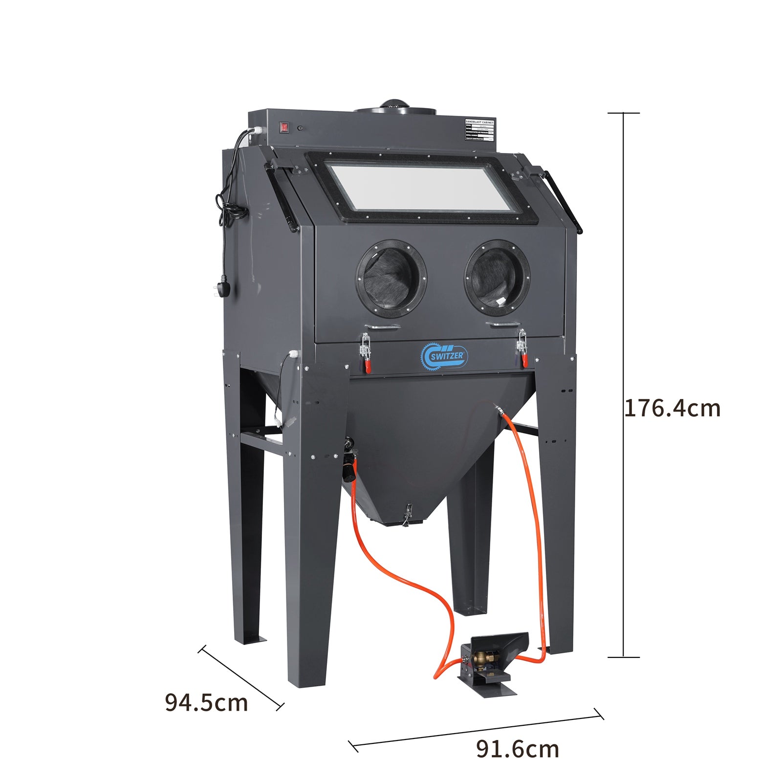 SwitZer 350L Front Opening Blast Cabinet