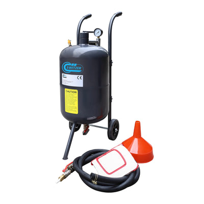 SwitZer 10 Gallon Sandblaster With Nozzle Pressure Gauge 2.5m Hose Filling Funnel