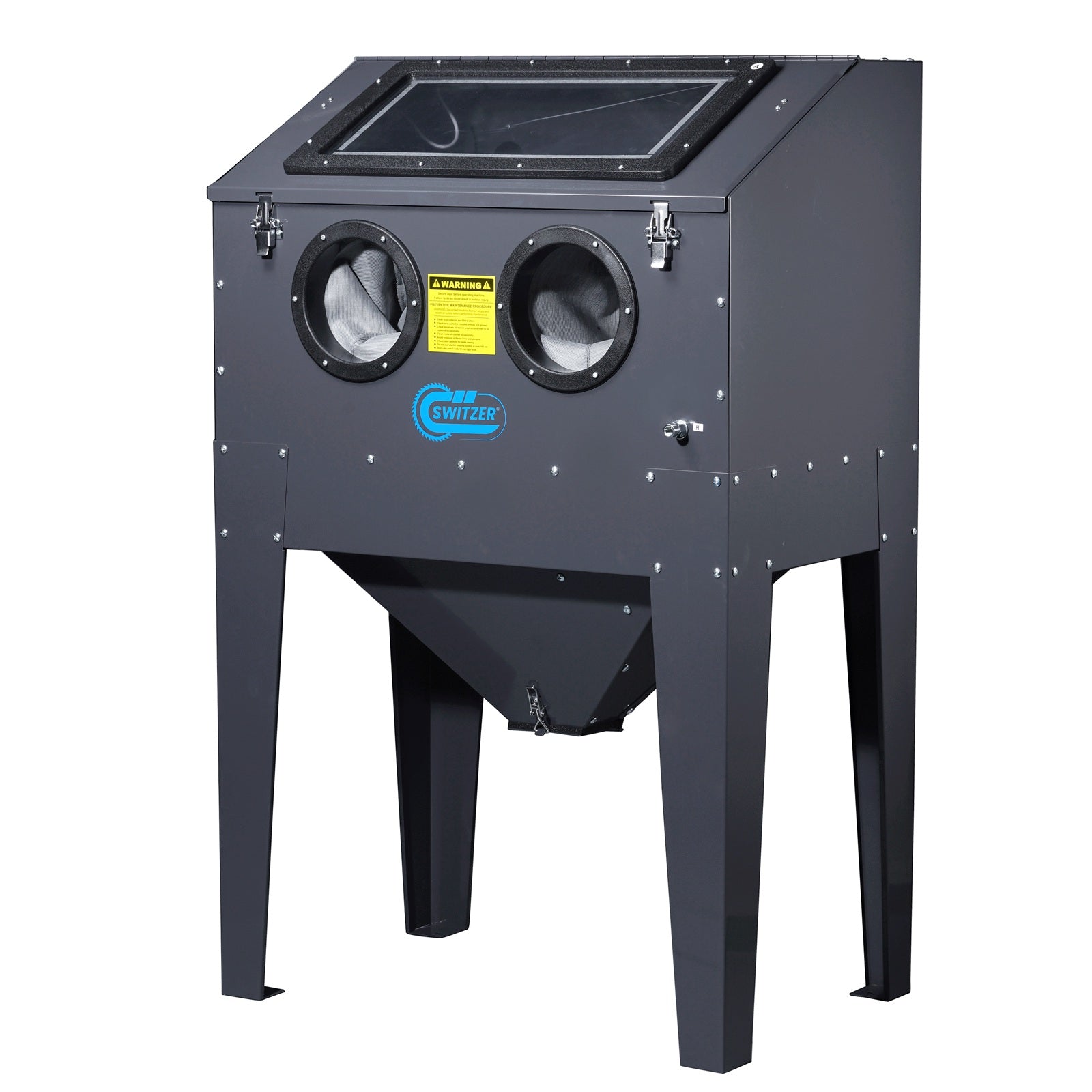 SwitZer Magnum Sandblaster Cabinet Sandblastering SBC220 With LED Light