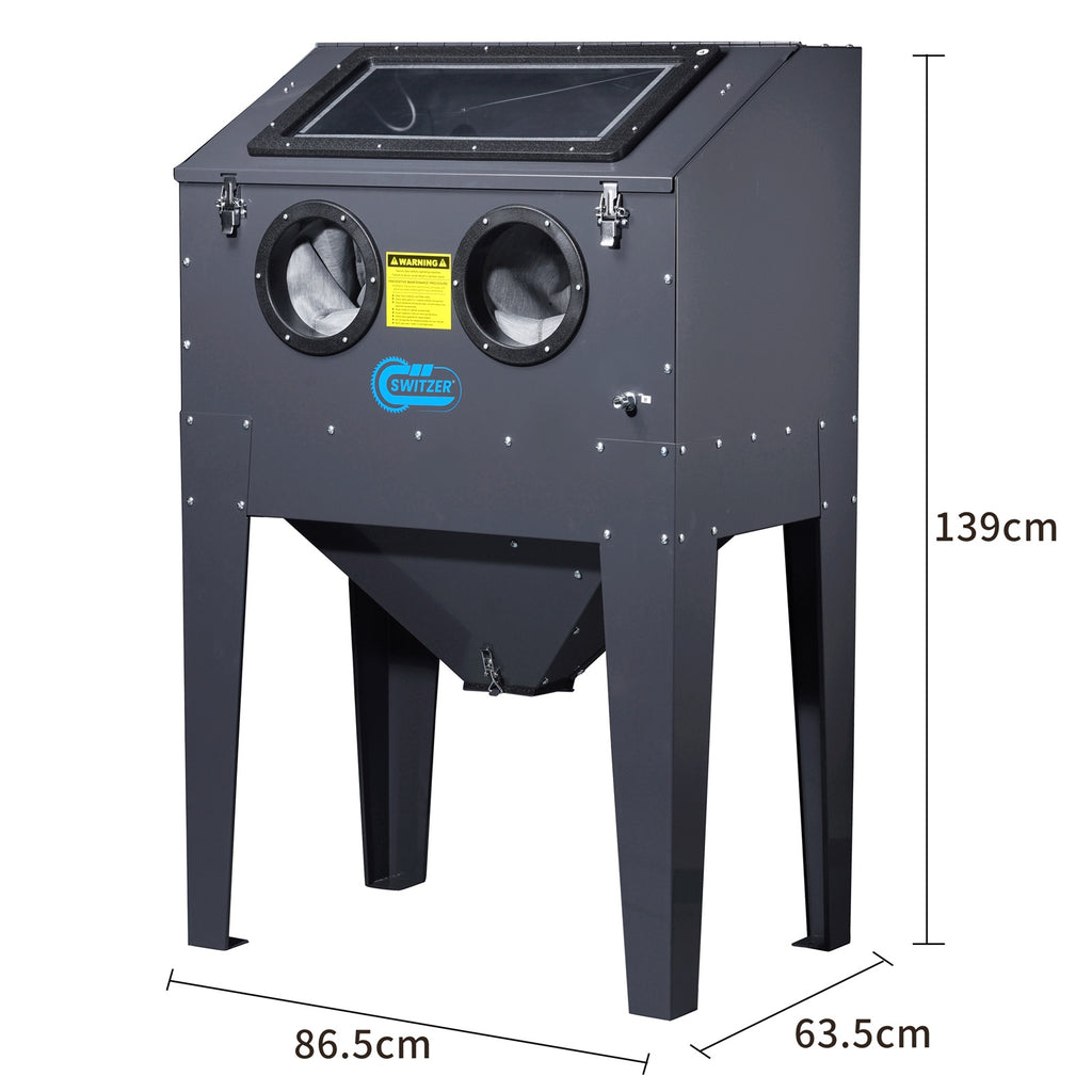 SwitZer Magnum Sandblaster Cabinet Sandblastering SBC220 With LED Light