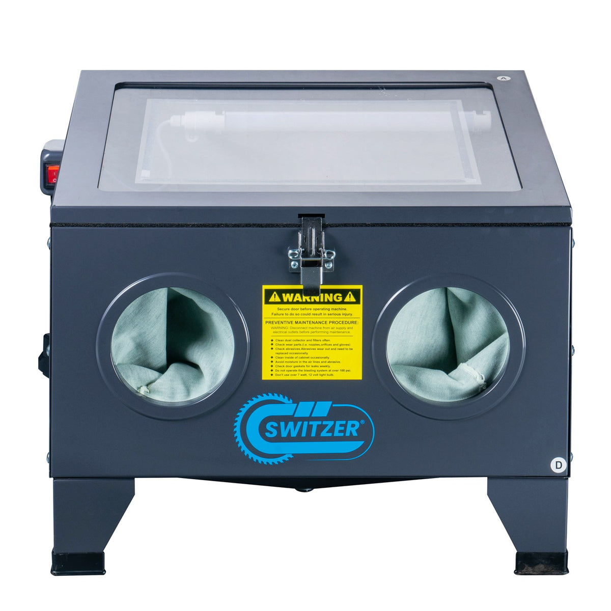 SwitZer Sandblaster Cabinet Sand Blaster Sandblastering SBC90 With LED Light