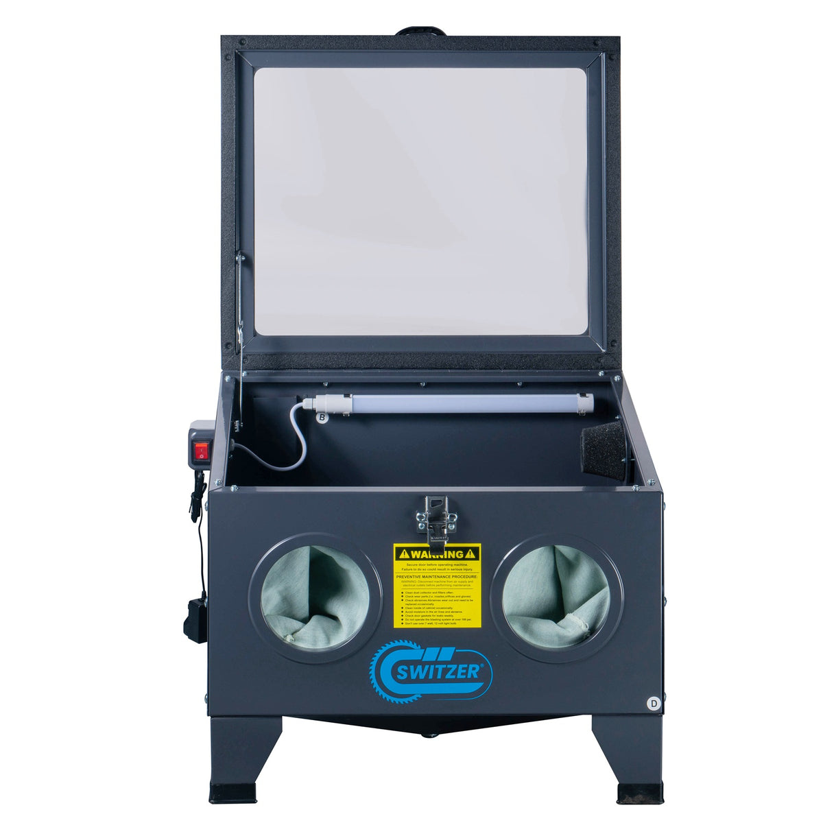 SwitZer Sandblaster Cabinet Sand Blaster Sandblastering SBC90 With LED Light