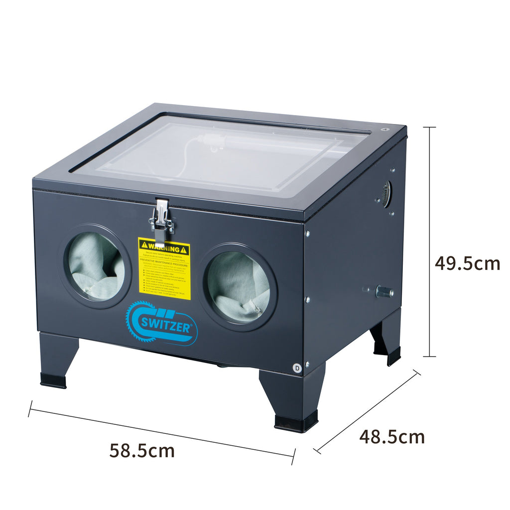 SwitZer Sandblaster Cabinet Sand Blaster Sandblastering SBC90 With LED Light