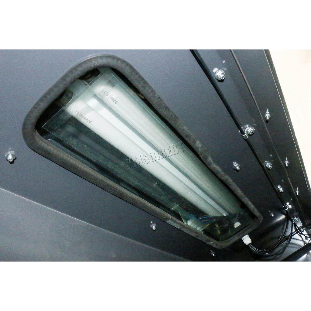 Close-up of a sandblasting machine