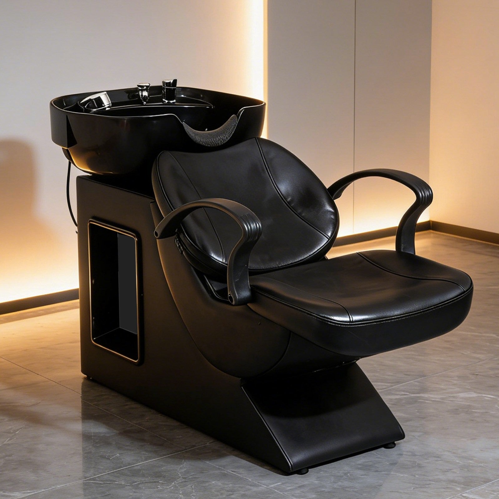 WestWood Shampoo Bowl and Chair Set Black