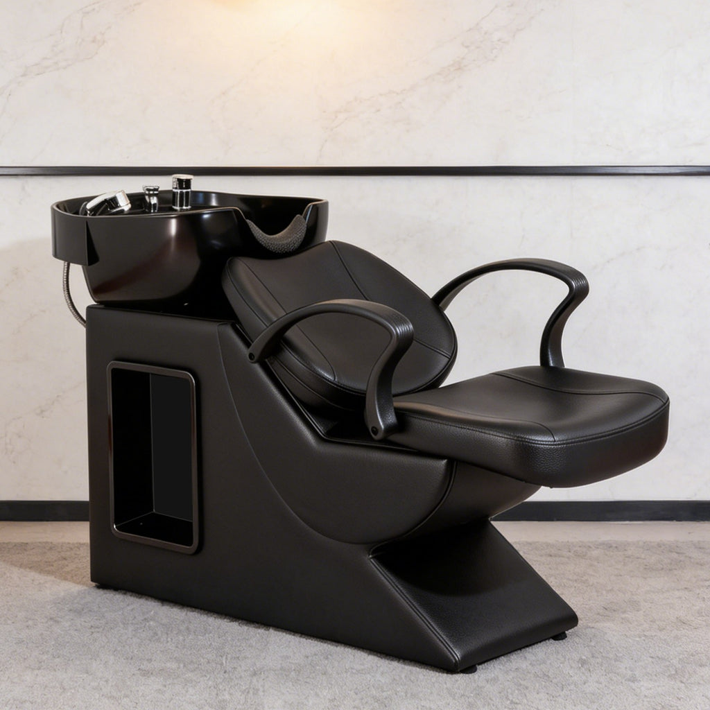 WestWood Shampoo Bowl and Chair Set Black
