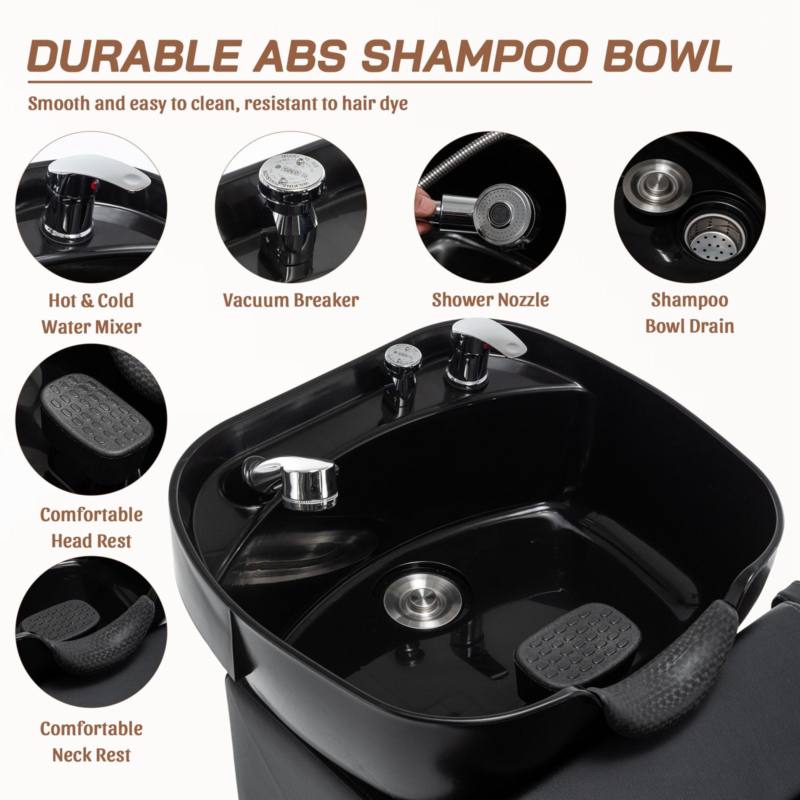 WestWood Shampoo Bowl Chair SBCS02 Black