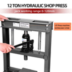 SwitZer 12 Ton Hydraulic Shop Press Grey