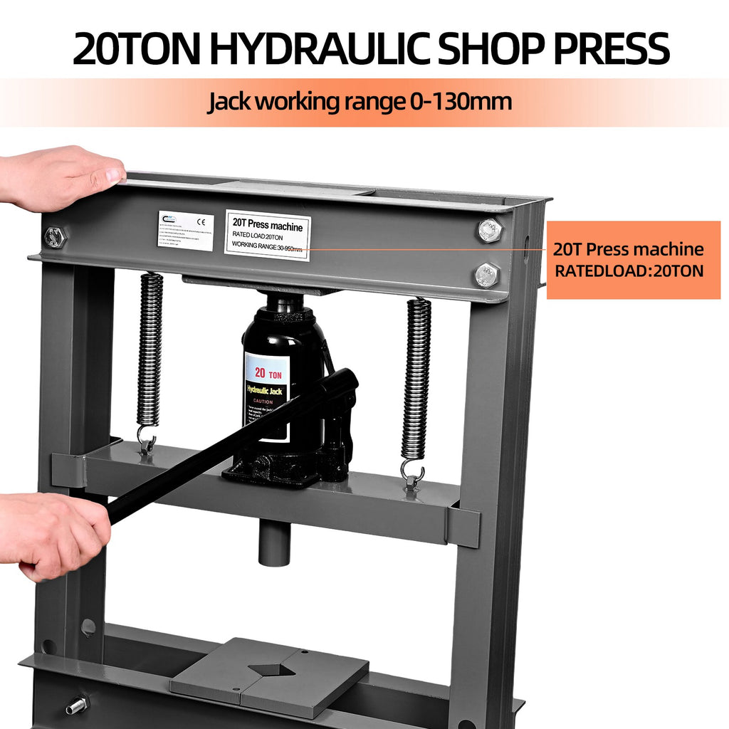 SwitZer 20 Ton Hydraulic Shop Press Grey