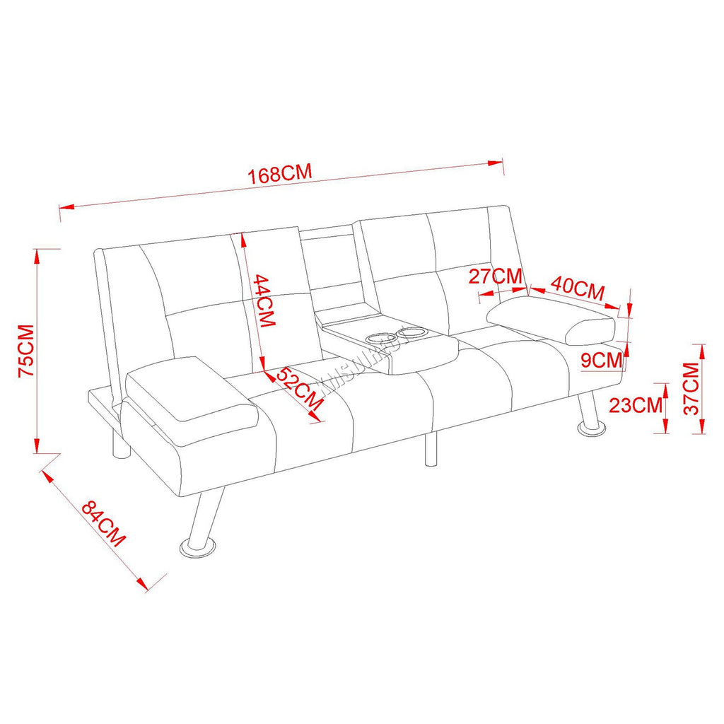 WestWood Sofa Bed Fabric Manhattan Recliner 3 Seater