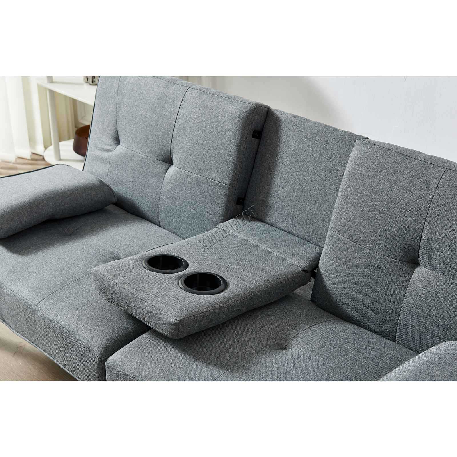WestWood Sofa Bed Fabric Manhattan Recliner 3 Seater