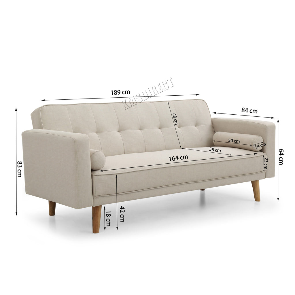 WestWood Sofa Bed Fabric 3 Seater Couch FSB04