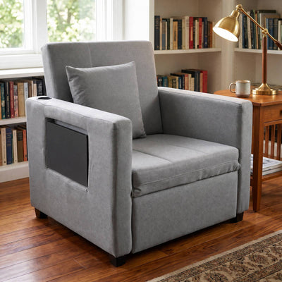 WestWood 3-in-1 Convertible Single Sofa Bed Grey