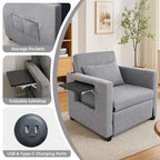 WestWood 3-in-1 Convertible Single Sofa Bed Grey