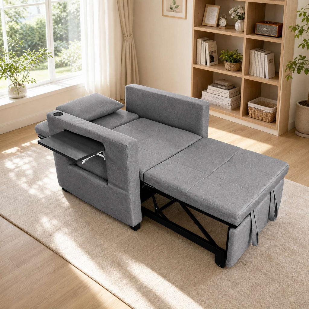 WestWood 3-in-1 Convertible Single Sofa Bed Grey