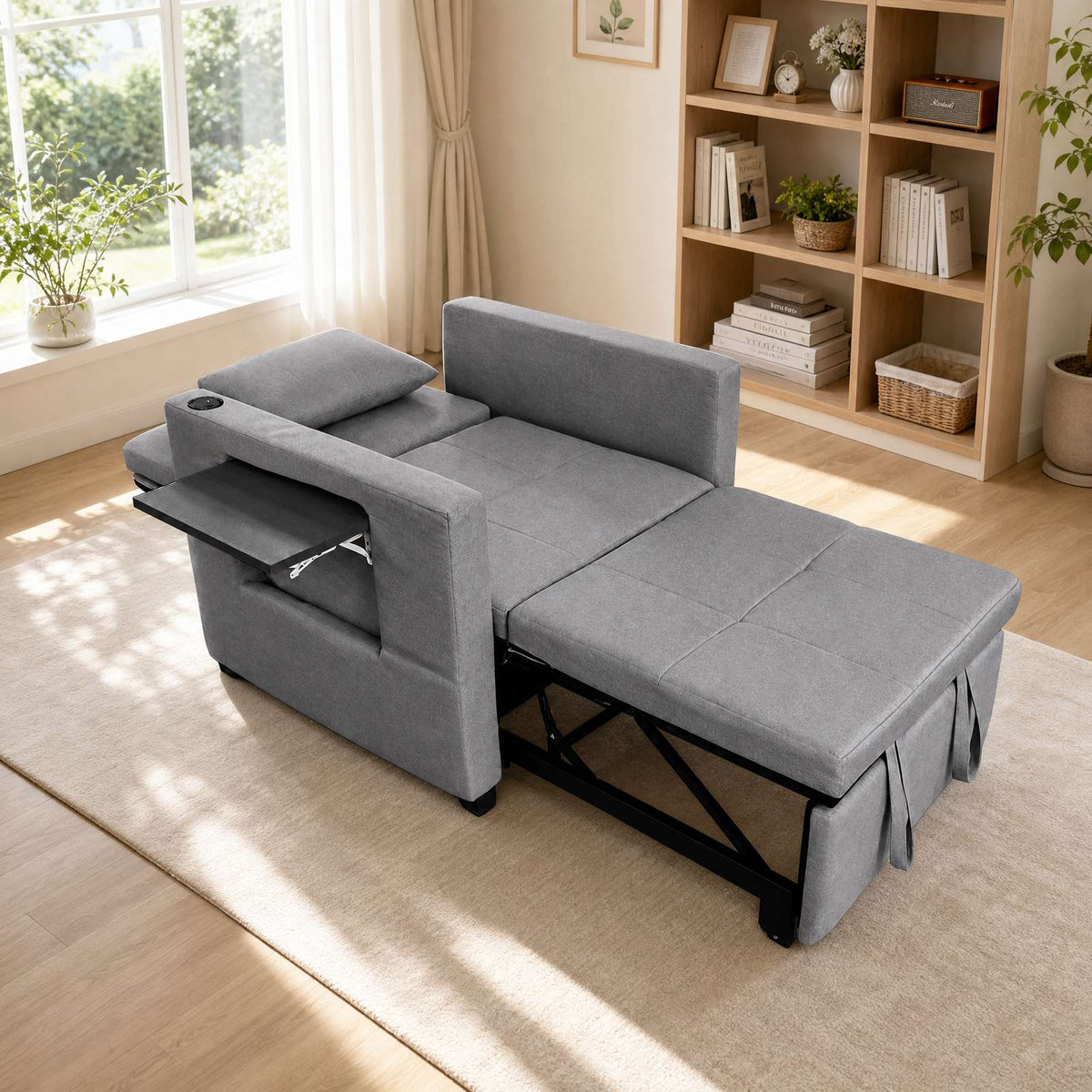 WestWood 3-in-1 Convertible Single Sofa Bed Grey