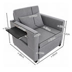 WestWood 3-in-1 Convertible Single Sofa Bed Grey