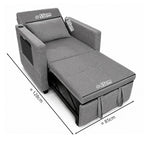 WestWood 3-in-1 Convertible Single Sofa Bed Grey