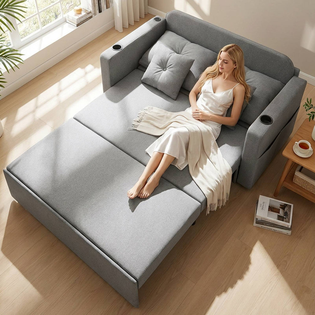 WestWood 3-in-1 Convertible Double Sofa Bed Grey