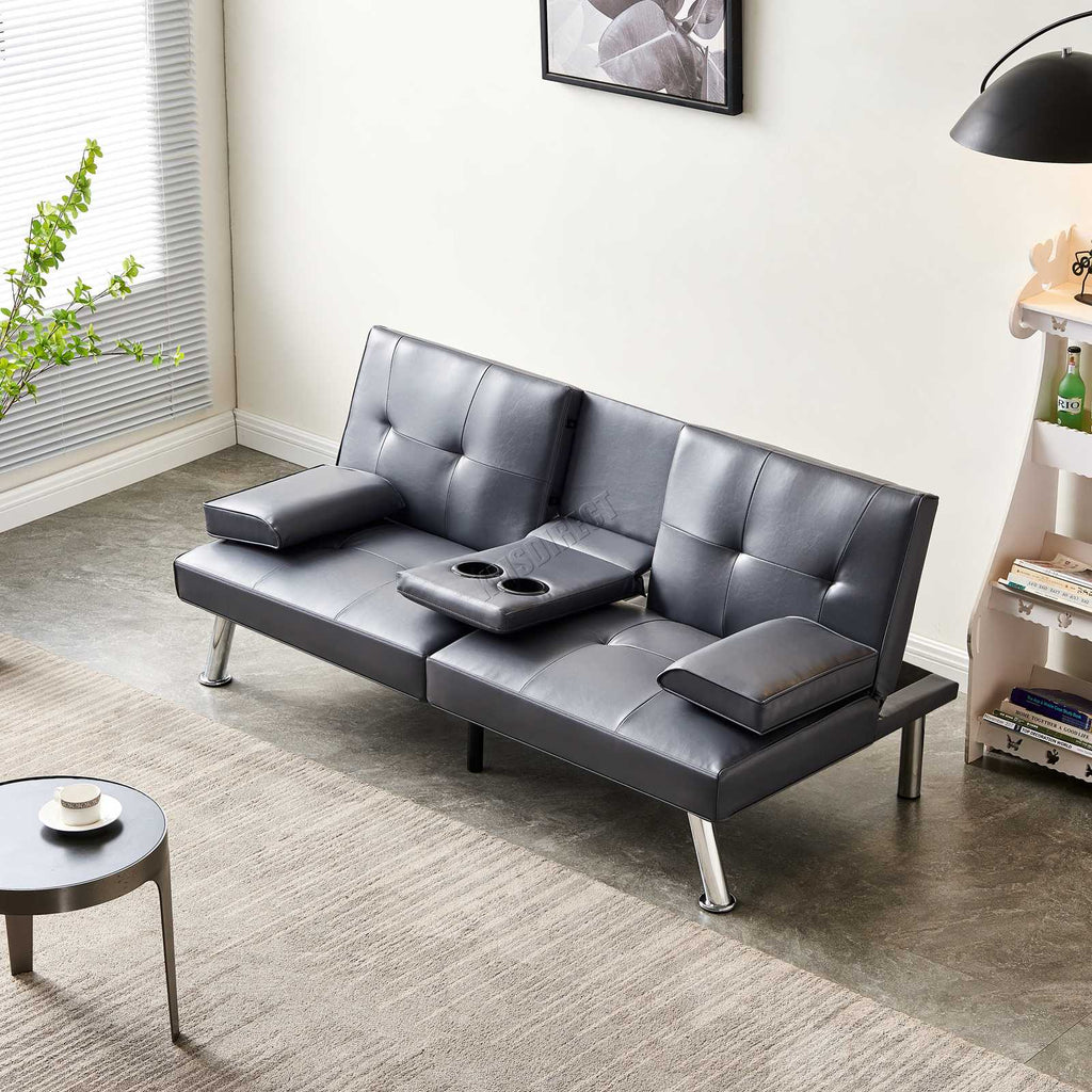 WestWood Sofa Bed Faux Leather Manhattan recliner 3 Seater