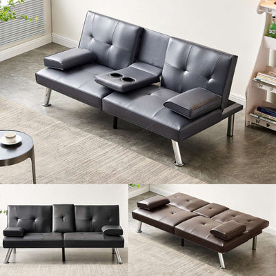 WestWood Sofa Bed Faux Leather Manhattan recliner 3 Seater