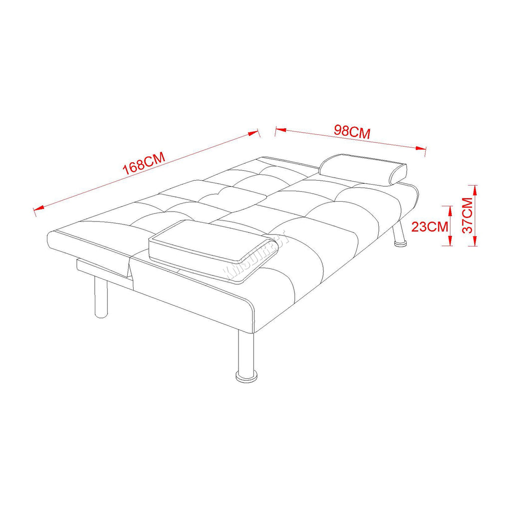 WestWood Sofa Bed Faux Leather Manhattan recliner 3 Seater