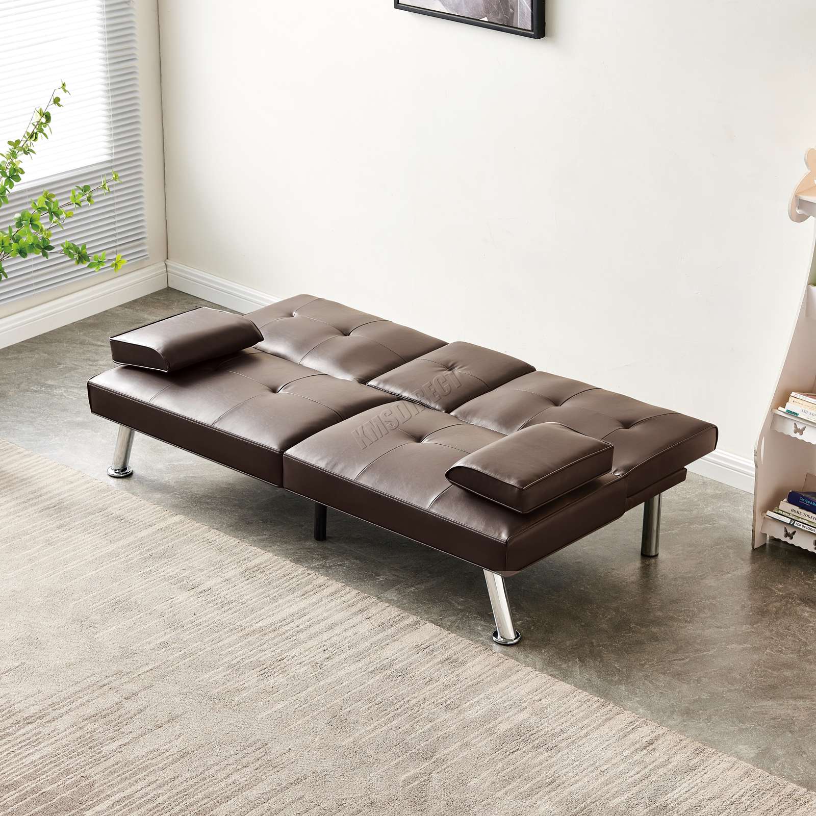 WestWood Sofa Bed Faux Leather Manhattan recliner 3 Seater