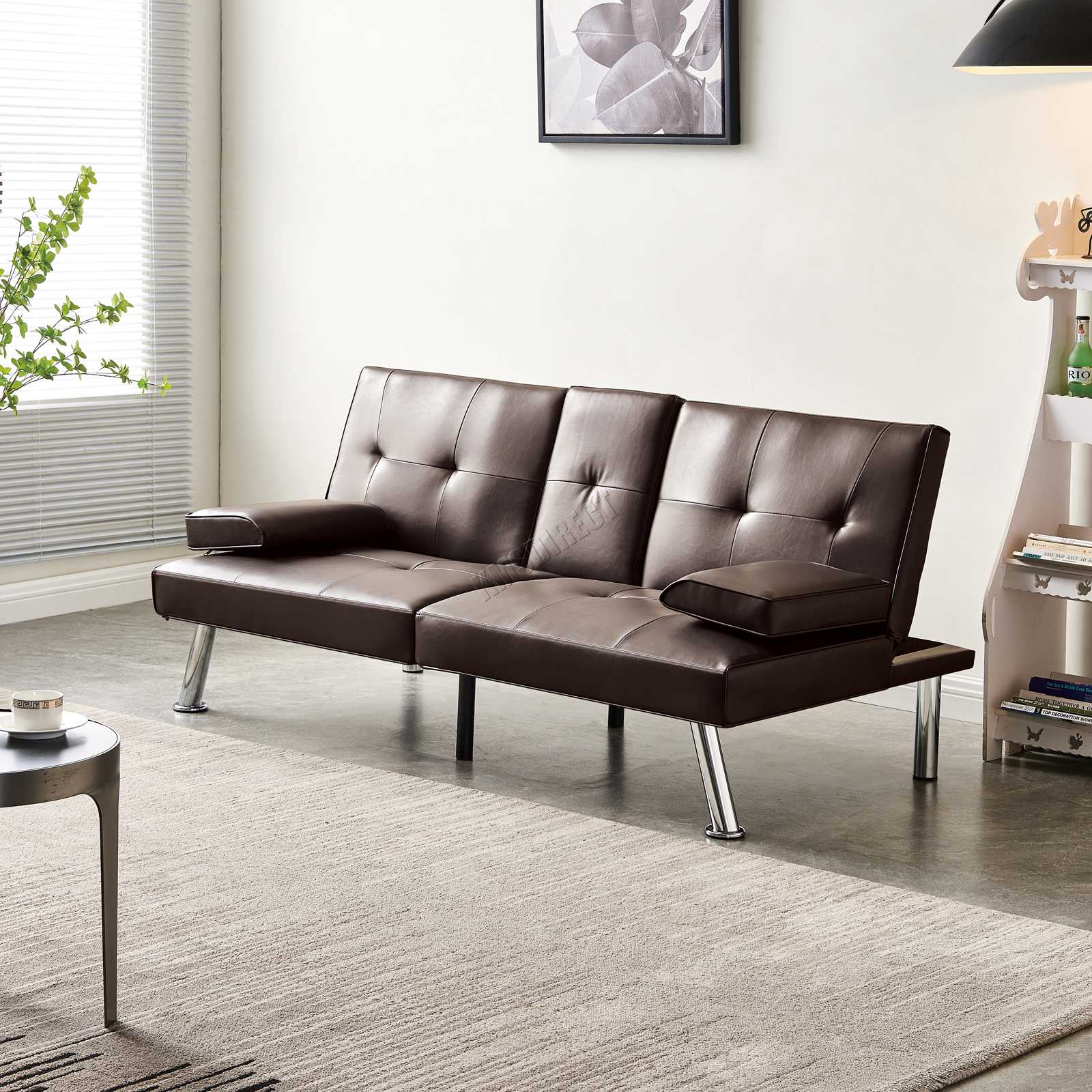 WestWood Sofa Bed Faux Leather Manhattan recliner 3 Seater