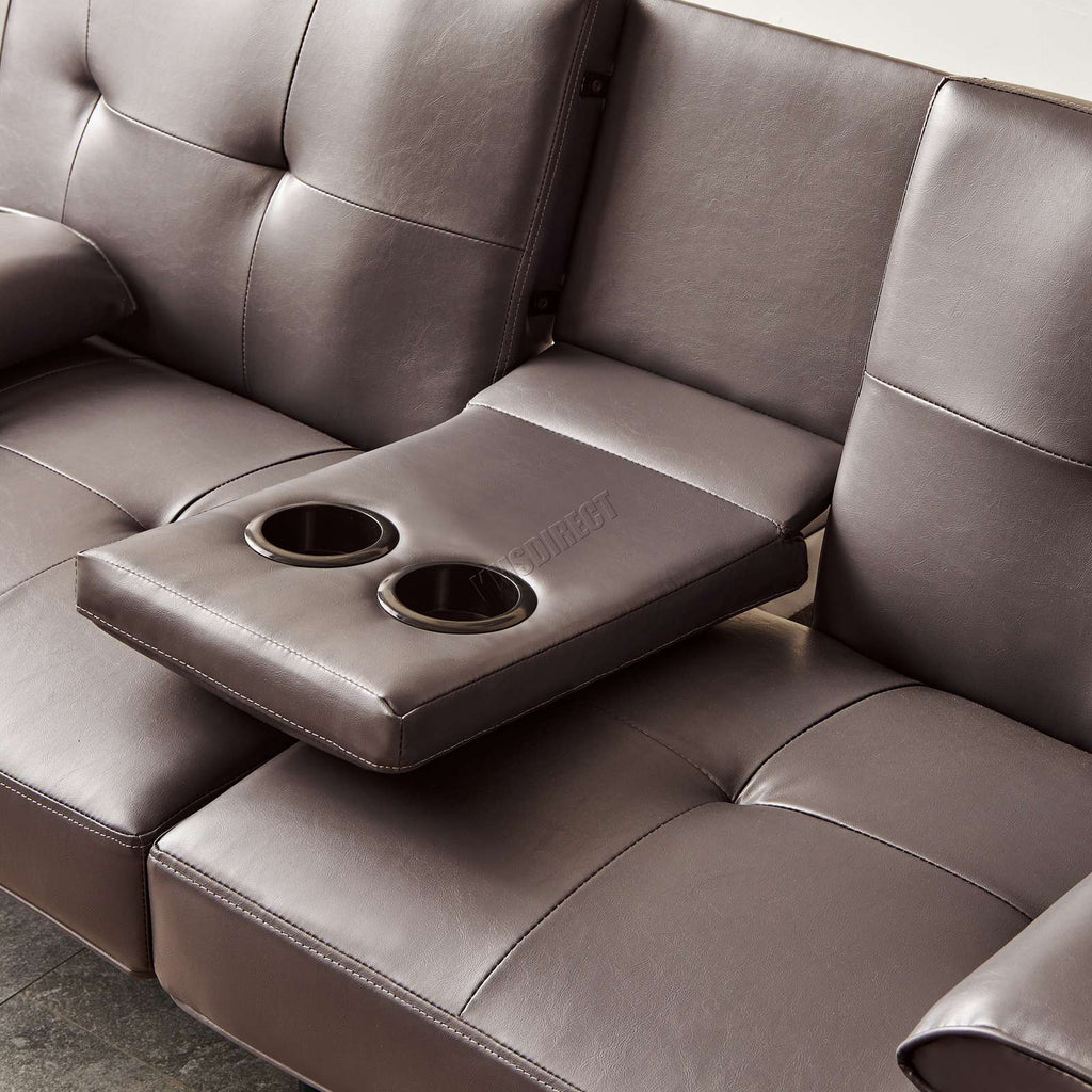 WestWood Sofa Bed Faux Leather Manhattan recliner 3 Seater
